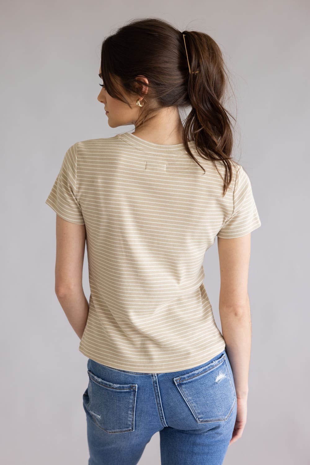 Thread & Supply Annie T-Shirt for Women in White Pepper