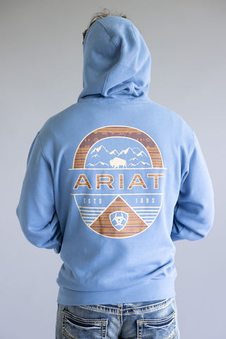 Ariat Sun Valley Circle Hoodie for Men in Blue