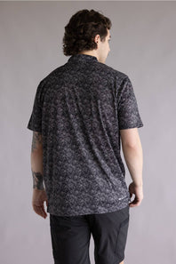 Ariat All Over Print Fitted Polo for Men in Black