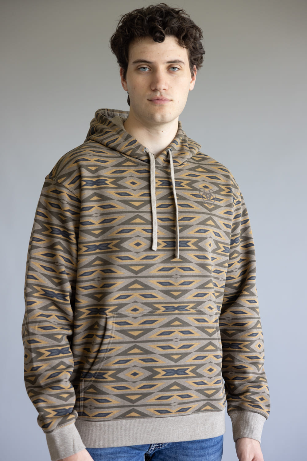 Ariat All Over Print Hoodie for Men in Khaki | 10062818-KHAKI