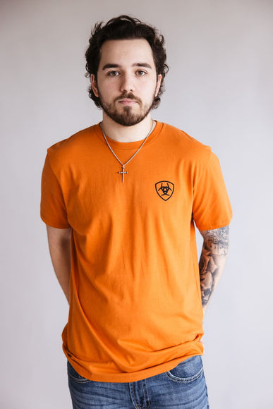 Ariat Barb Shield T-Shirt for Men in Rust