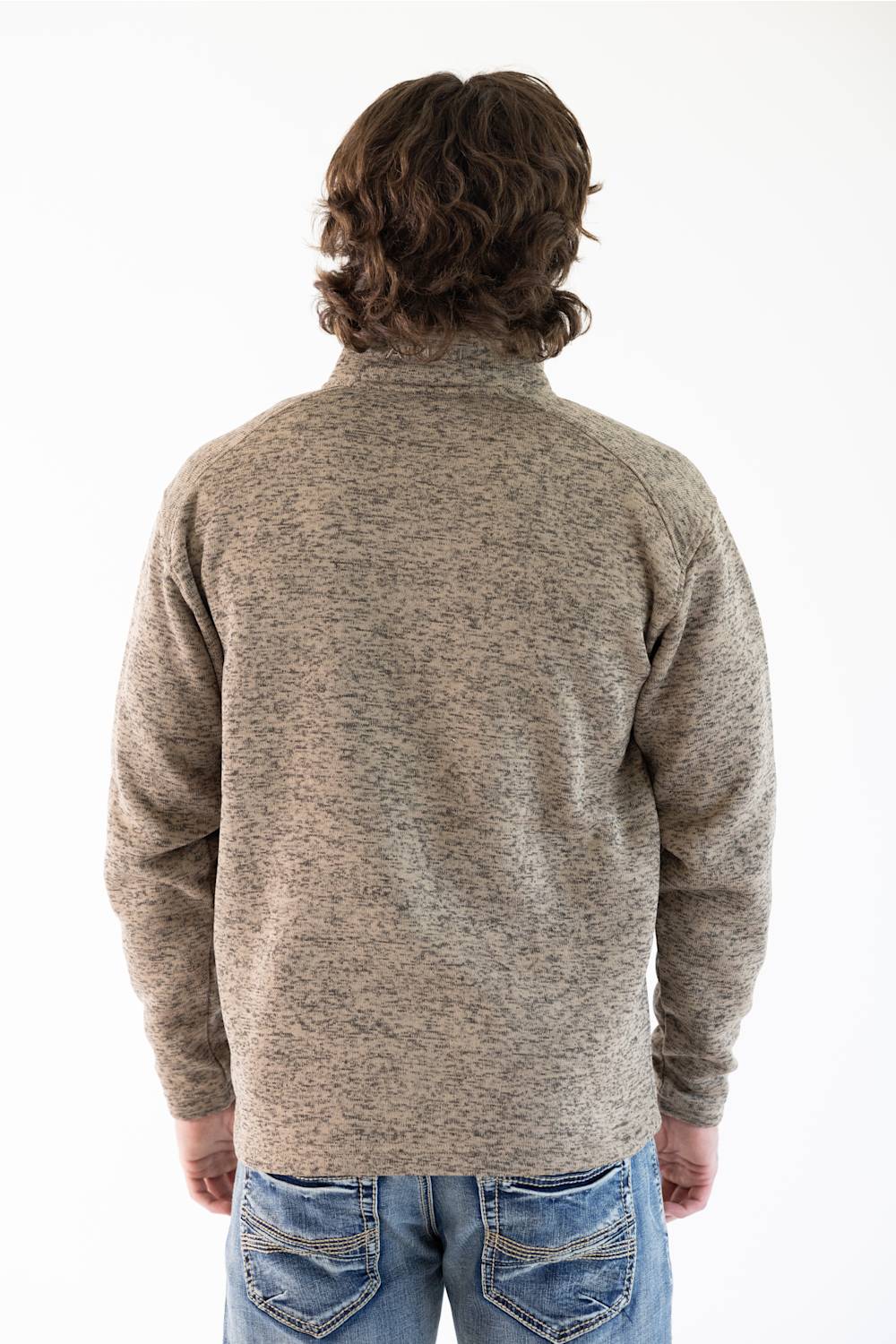Ariat Caldwell 1/4 Zip Sweater for Men in Savannah Tan | 10079435-SAVANNAH TAN