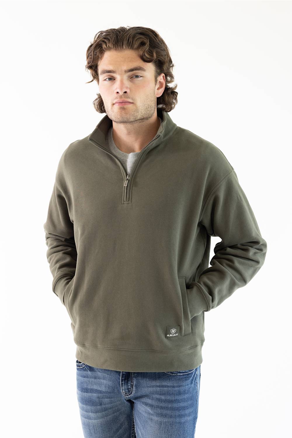 Ariat Core 1/4 Zip Sweatshirt for Men in Grape Leaf | 10079612-GRAPE LEAF