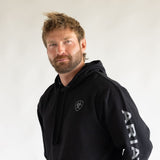 Ariat Logo Hoodie for Men in Black