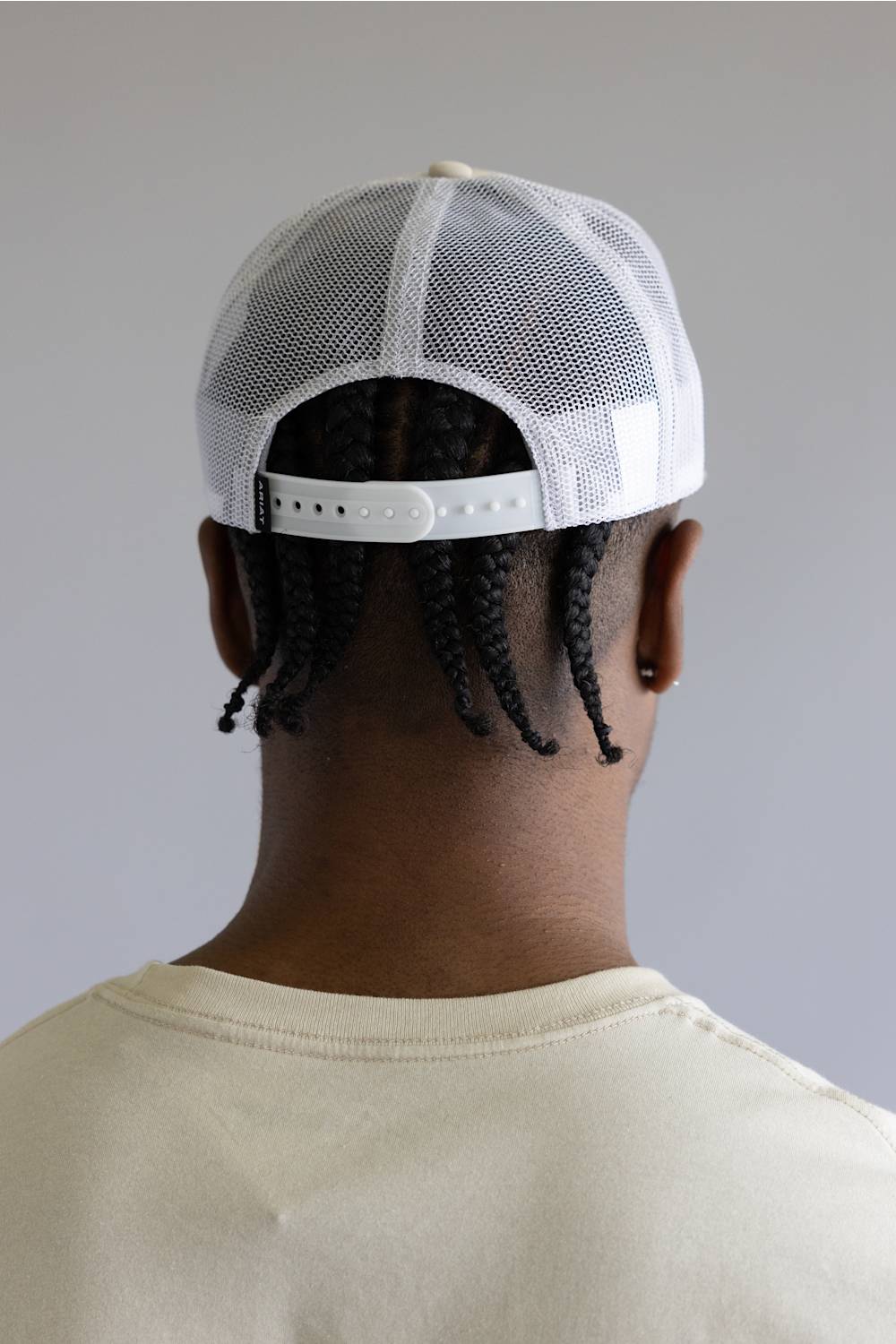 Ariat Logo Patch Cap for Men in Cream