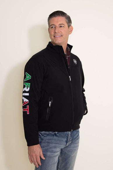 Ariat New Team Softshell Mexico Jacket for Men in Black