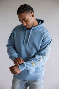 Ariat Rebar Graphic Hoodie for Men in Bluestone