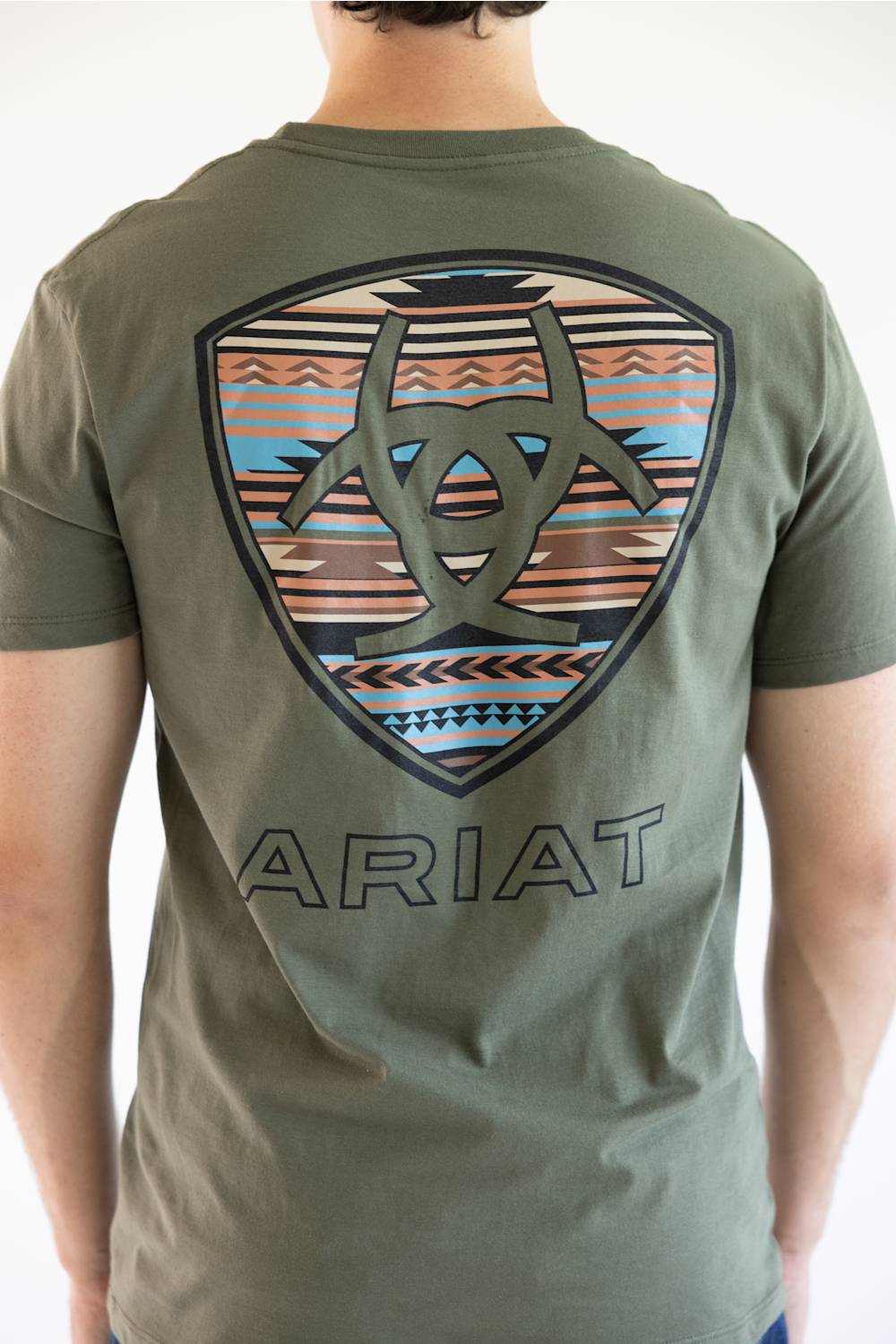 Ariat Rust Serape Shield T-Shirt for Men in Grape Leaf | 10079616-GRAPE LEAF