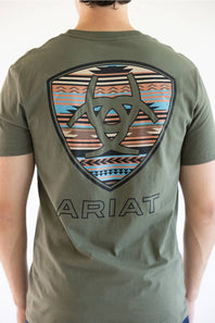 Ariat Rust Serape Shield T-Shirt for Men in Grape Leaf | 10079616-GRAPE LEAF