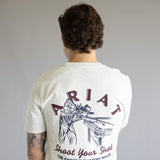 Ariat Straight Shooter T-Shirt for Men in Oatmeal