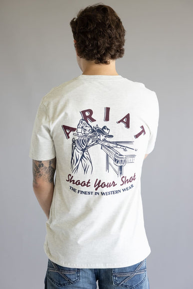 Ariat Straight Shooter T-Shirt for Men in Oatmeal