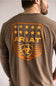 Ariat Stripe Patriotic Badge T-Shirt for Men in Brown Heather