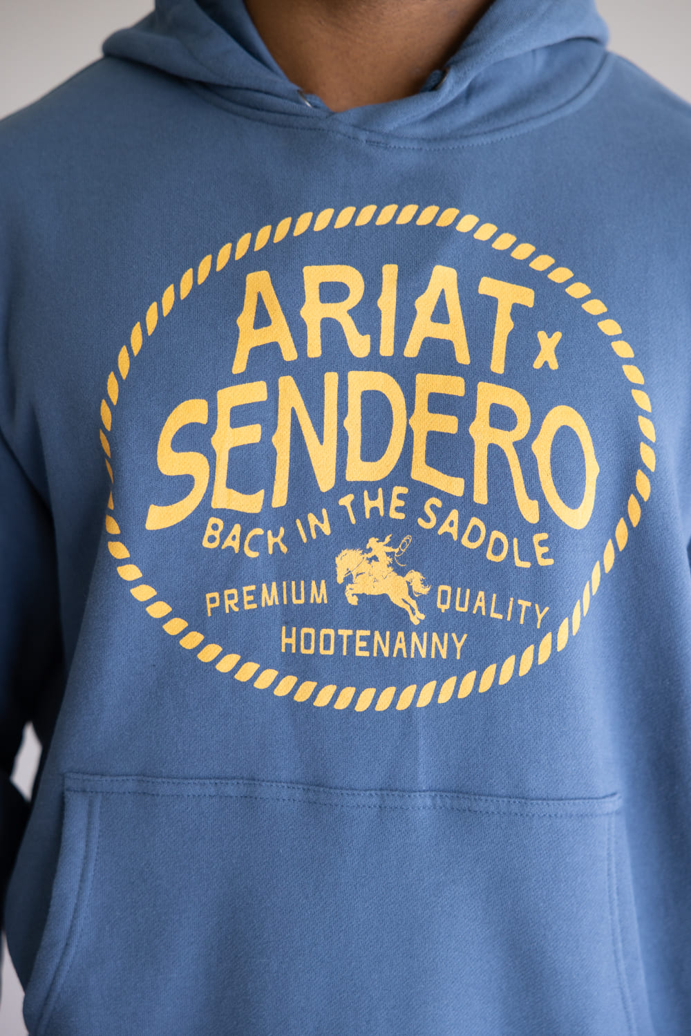 Ariat x Sendero Back In The Saddle Hoodie for Men in Dark Denim