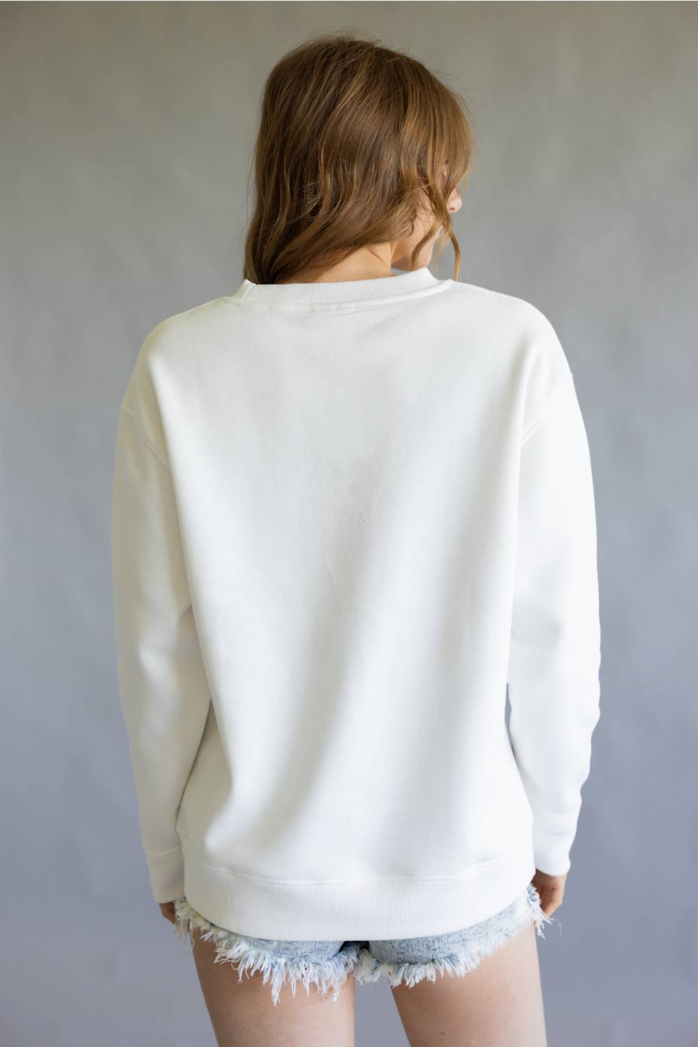 Michigan Gingham Crewneck for Women in White