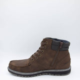 B52 by Bullboxer Pad Collar Logger Boots for Men in Dark Brown