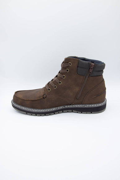 B52 by Bullboxer Pad Collar Logger Boots for Men in Dark Brown