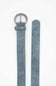 Basic Buckle Belt for Women in Blue Silver