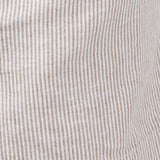 Pinstripe Drawstring Linen Shorts for Women in Khaki