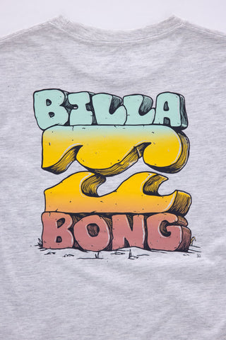 Billabong Youth Sunset Stack T-Shirt for Boys in Light Grey Heather