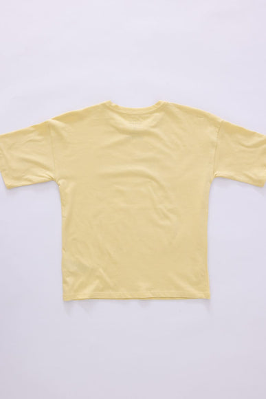 Billabong Youth Never Grow Up Oversized Graphic T-Shirt for Girls in Yellow