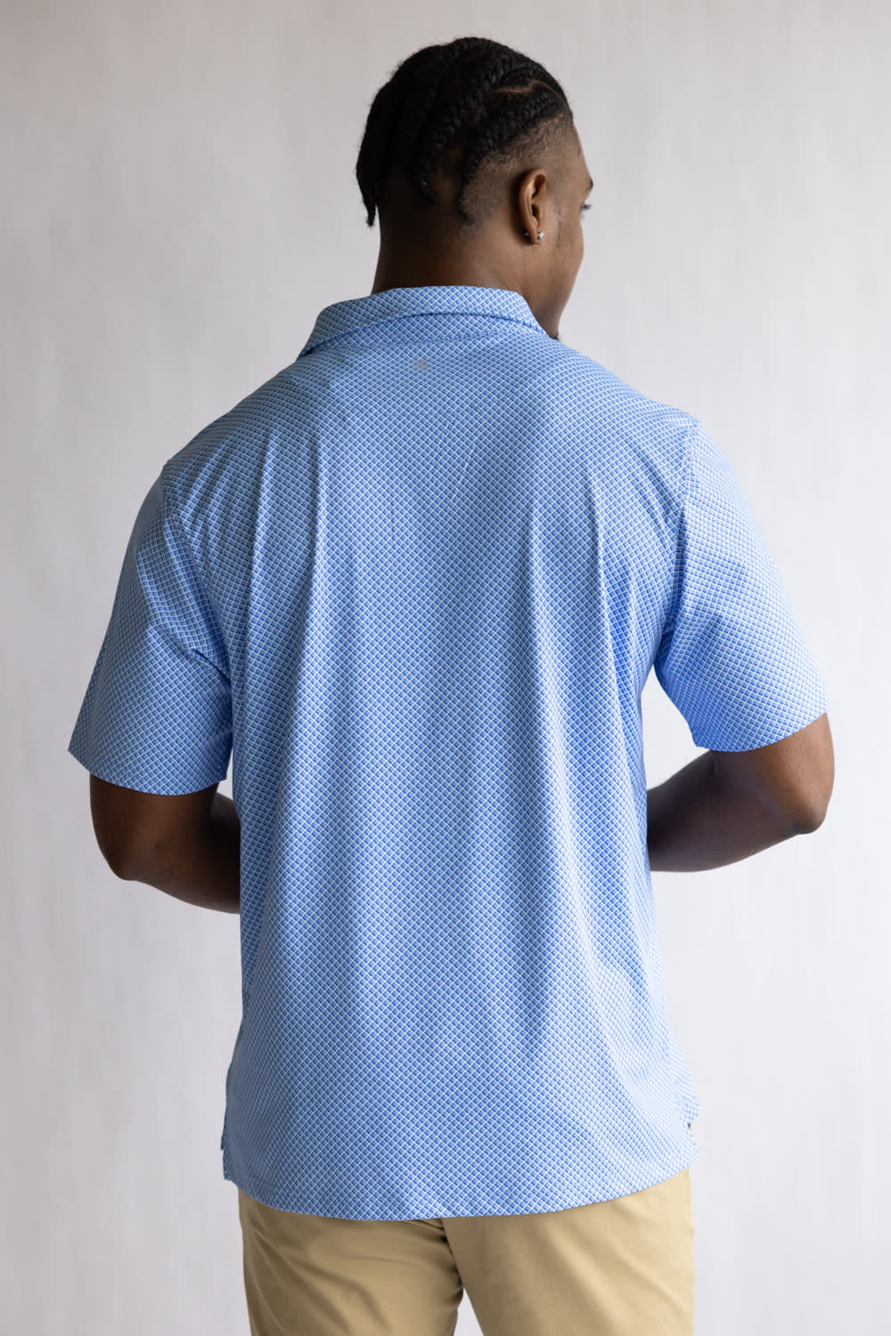 1897 Legends Geometric Polo for Men in Blue.