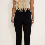 Rayon Drawstring Joggers for Women in Black