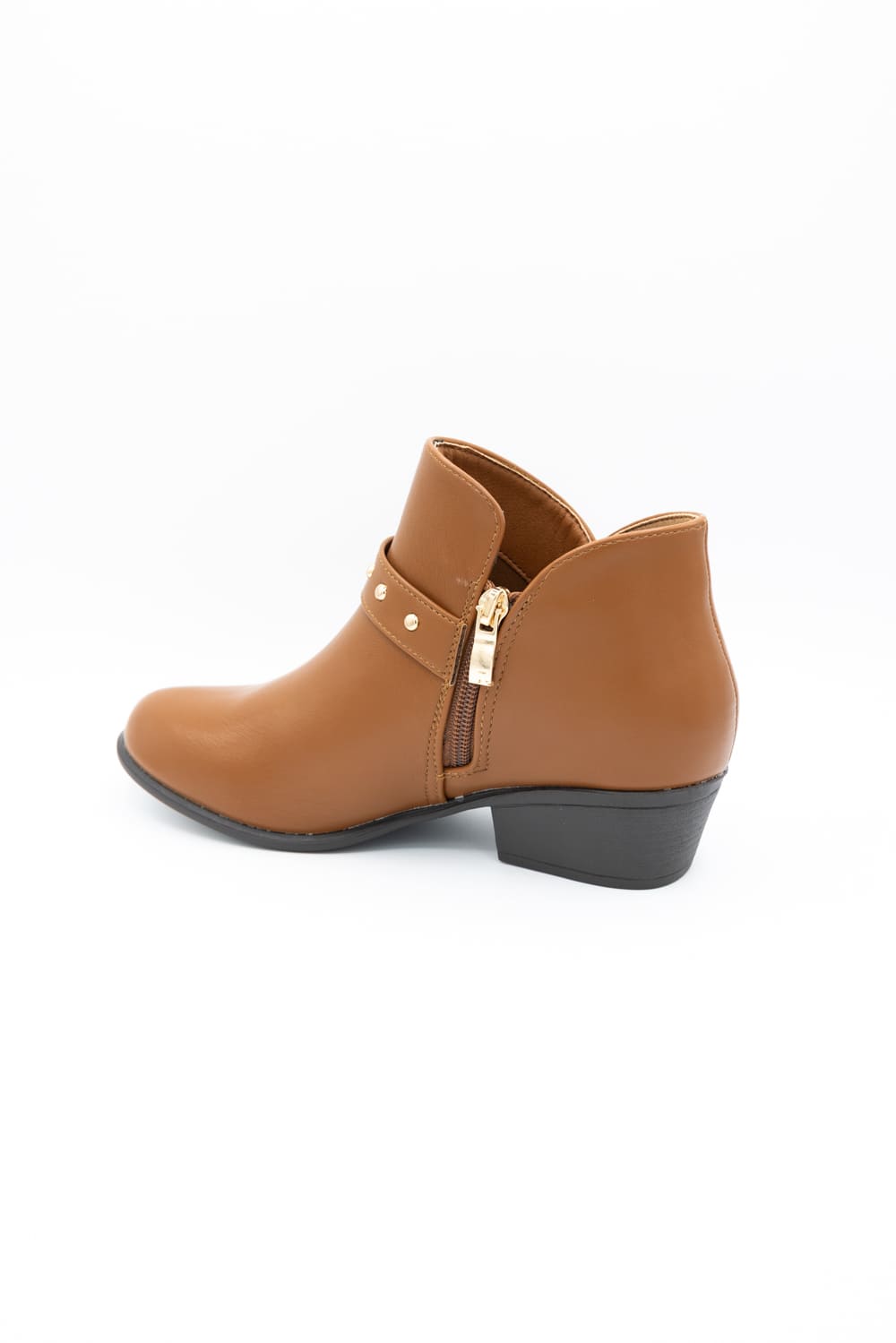Berness Kashvi Buckle Booties for Women in Caramel Brown