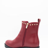 Berness Kira Booties for Women in Burgandy Red