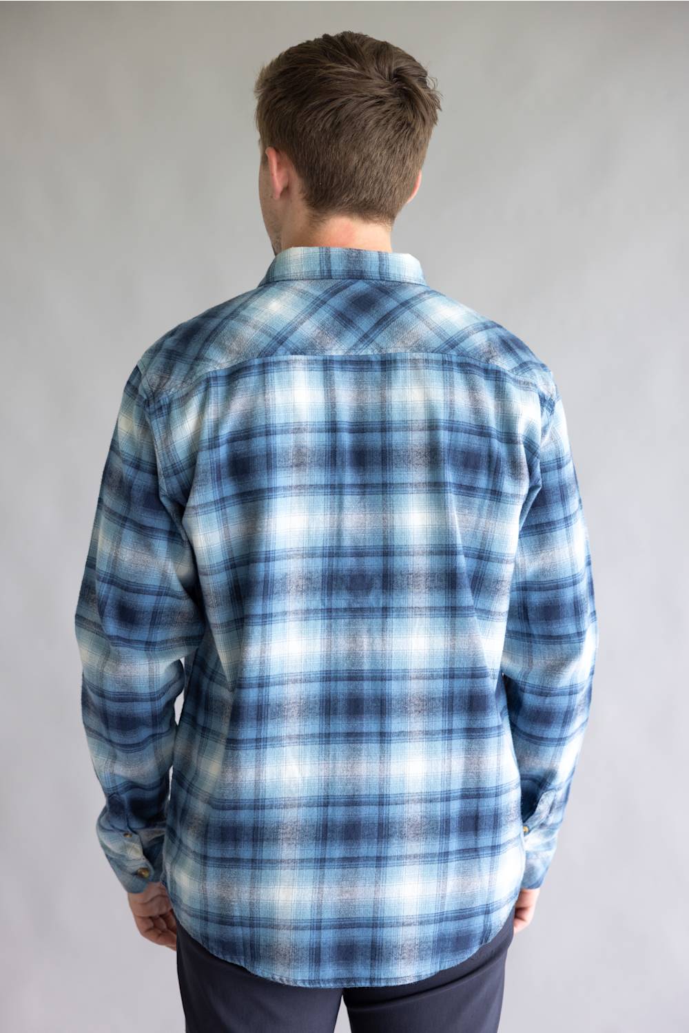 Billabong Coastline Flannel Button Up Shirt for Men in China Blue