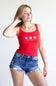 Billabong Day Trip Forever Knit Tank Top for Women in Fiesta Red