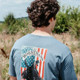 Horstmann Ranch H6 Anarchy US Flag T-Shirt for Men in Blue