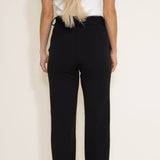 Boom Boom Jeans Belted Trouser Pants for Women in Black