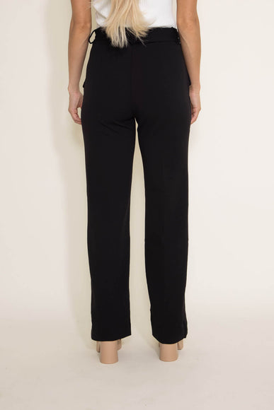 Boom Boom Jeans Belted Trouser Pants for Women in Black