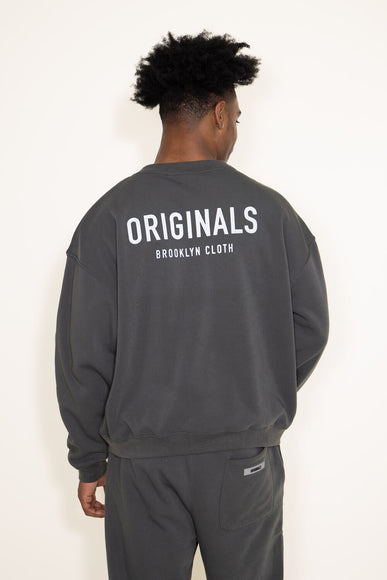 Brooklyn Cloth Originals Fleece Sweatshirt for Men in Dusty Black