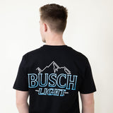 Busch Light Neon Logo T-Shirt for Men in Black