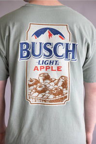 Busch Light Apple Frame T-Shirt for Men in Sage