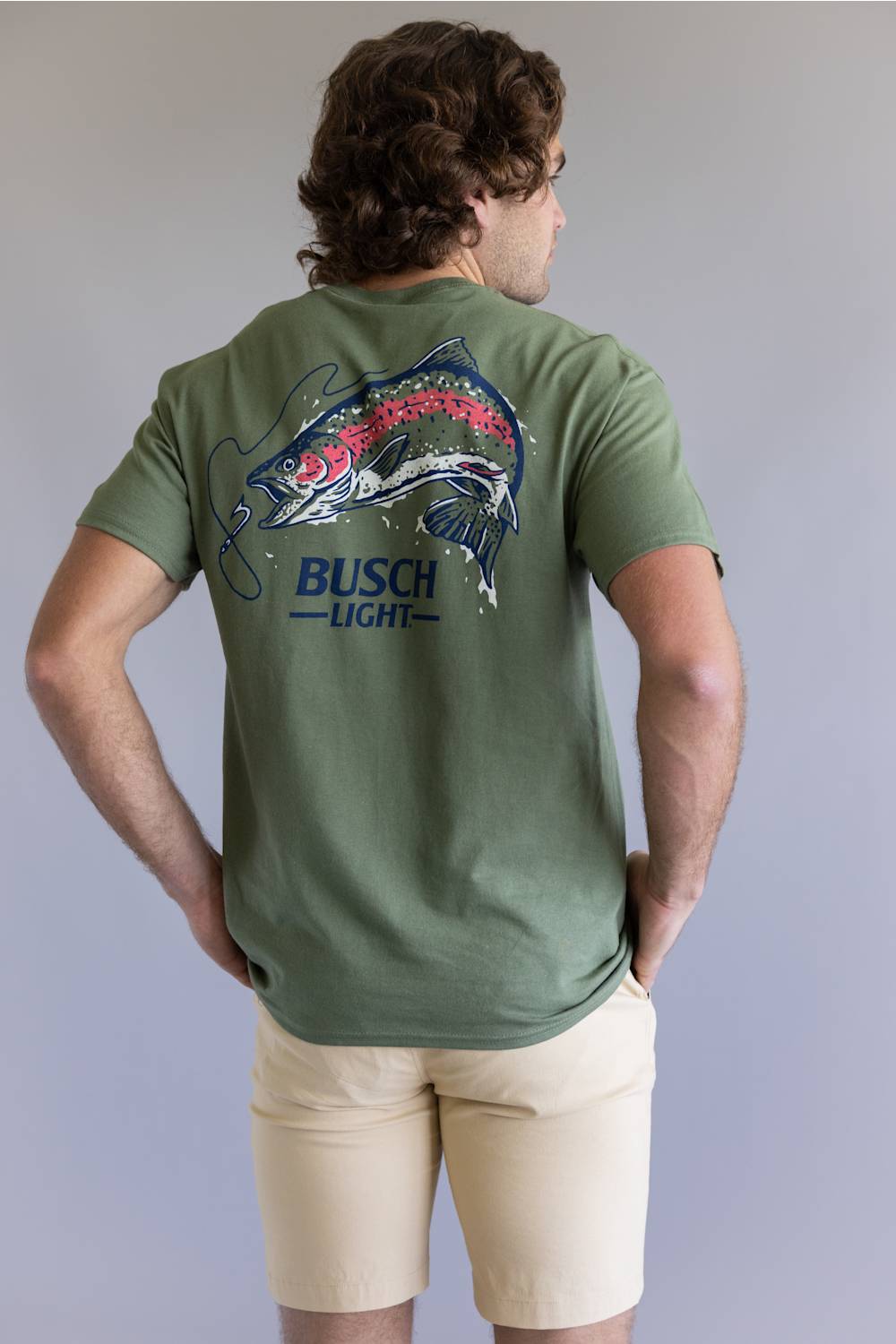 Busch Light Wildlife T-Shirt for Men in Green
