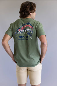 Busch Light Wildlife T-Shirt for Men in Green