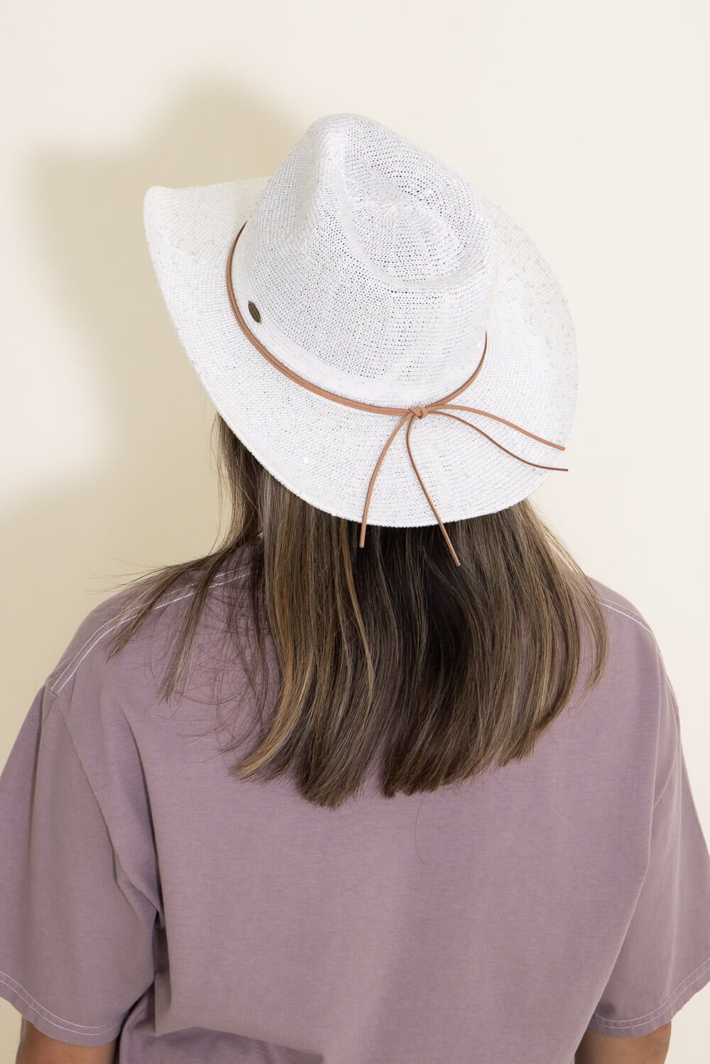 C.C. Sequin Cowgirl Hat for Women in White