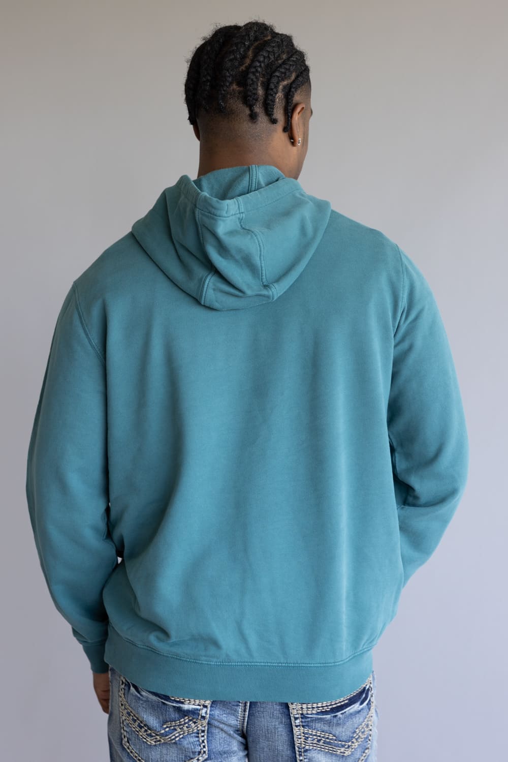 Carhartt Legacy Relaxed Fit Mineral Wash Sweatshirt for Men in Greenstone Blue