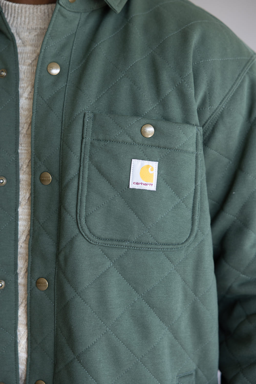 Carhartt Rain Defender Heavyweight Shirt Jacket in Forestry Green