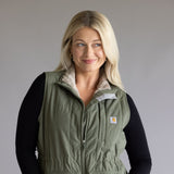 Carhartt Rain Defender Lightweight Insulated Vest for Women in Green 