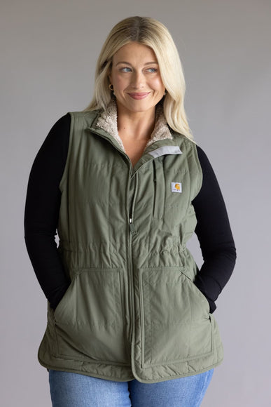 Carhartt Rain Defender Lightweight Insulated Vest for Women in Green 