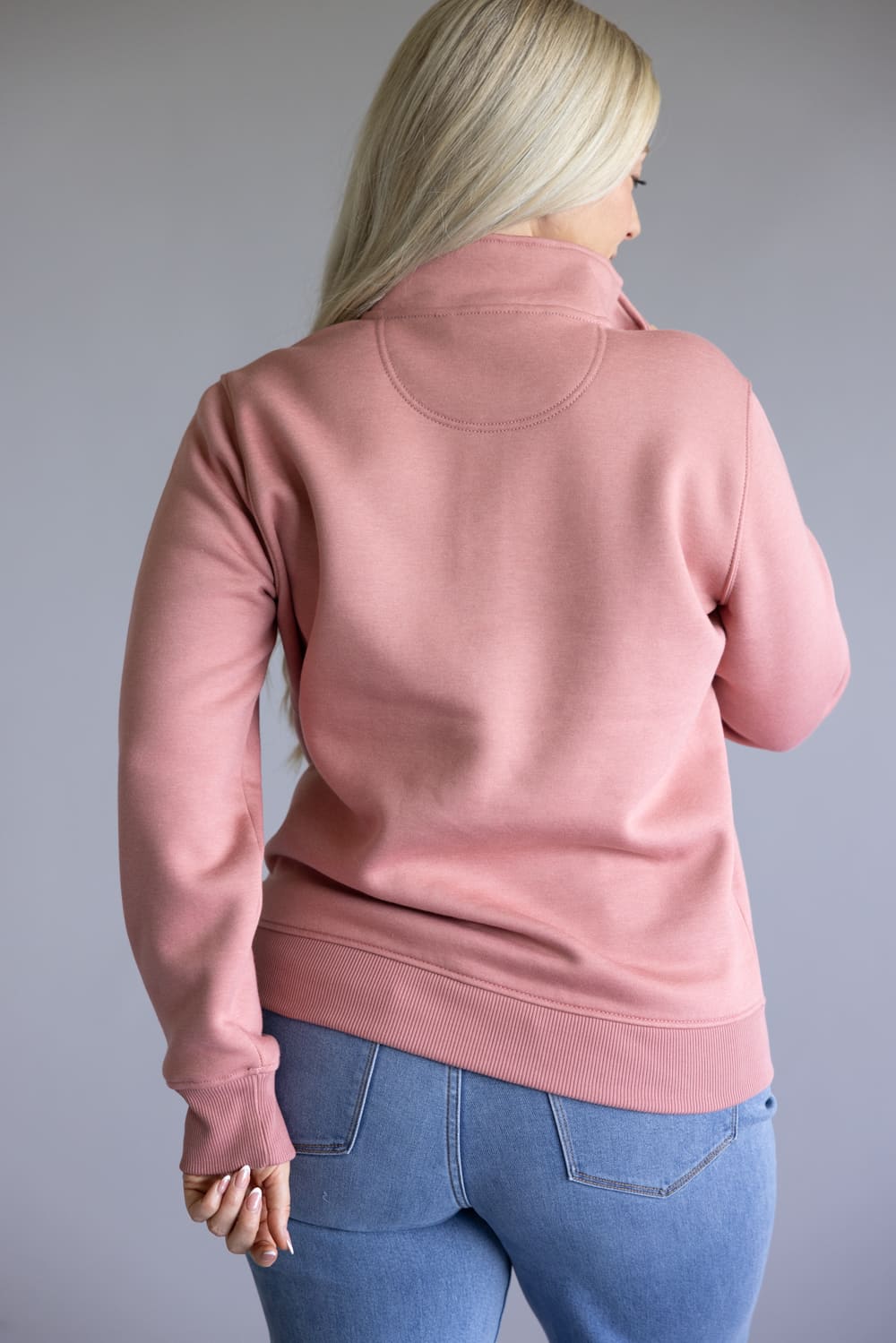 Carhartt Relaxed Fit Quarter Zip Mock Neck Sweatshirt for Women in