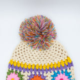 C.C. Crochet Pom Beanie for Women in Multi 