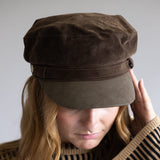 C.C. Newsboy Cap for Women in Brown