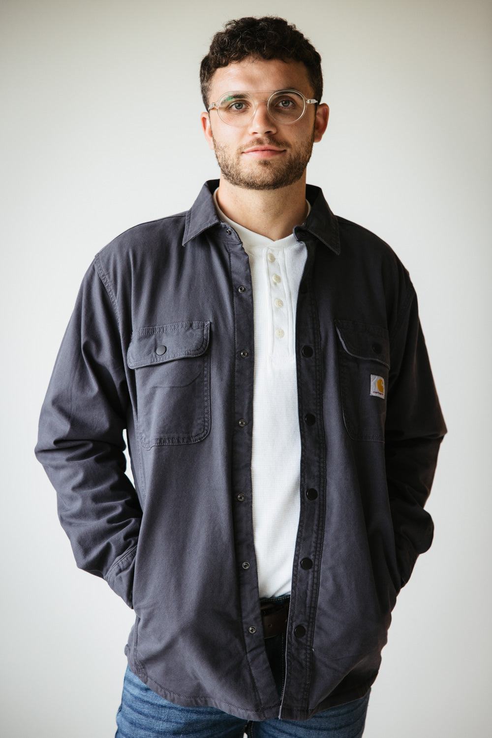 Fleece Lined Carhartt Denim Shirts For Men Design Custom Carhartt
