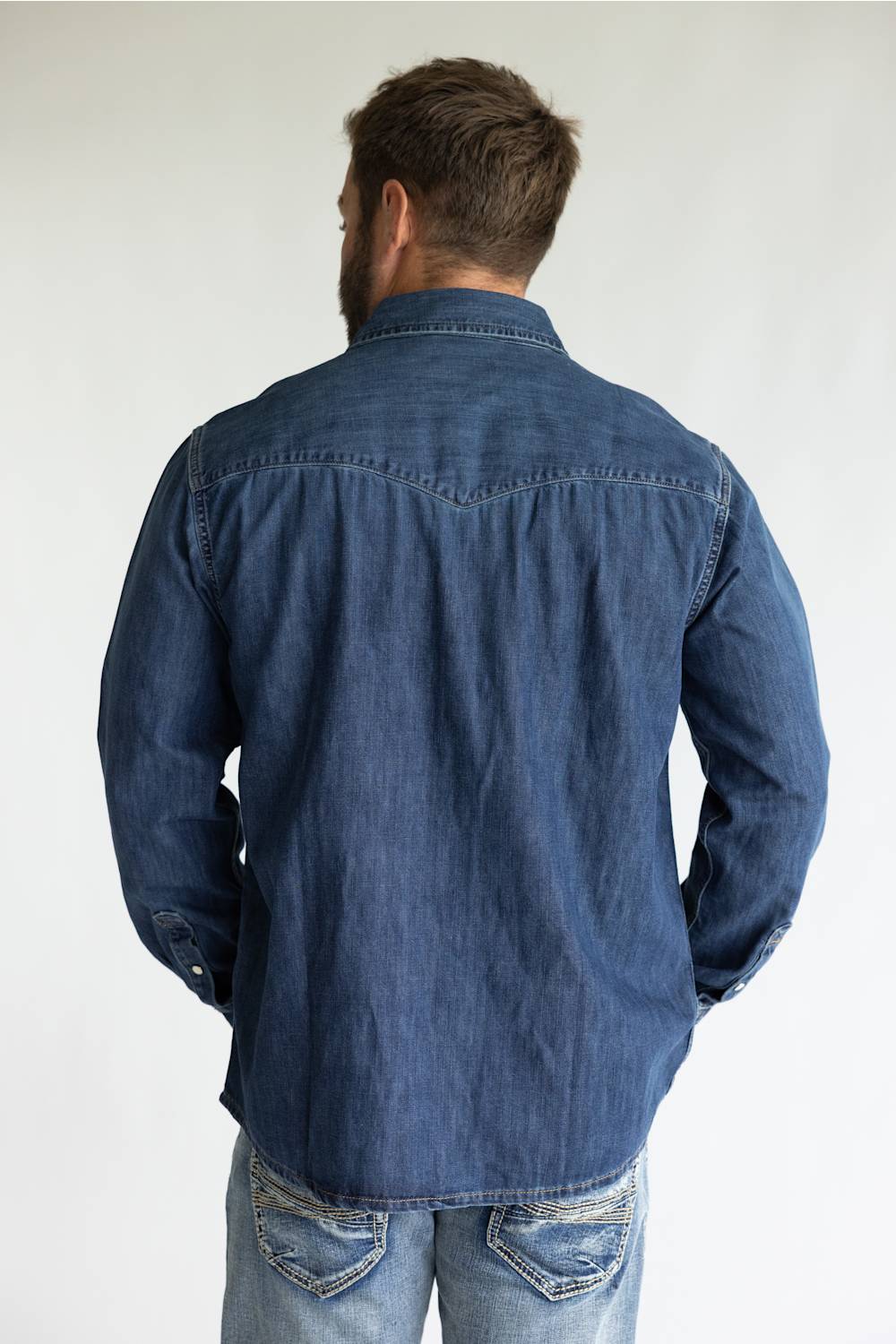 Carhartt Denim Relaxed Long Sleeve Shirt for Men in Wyatt