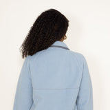 Carhartt Fleece ¼ Snap Front Pullover for Women in Blue