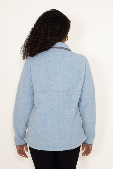 Carhartt Fleece ¼ Snap Front Pullover for Women in Blue